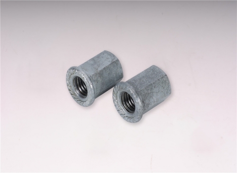 Hot-dip galvanized extended non-standard flange nuts