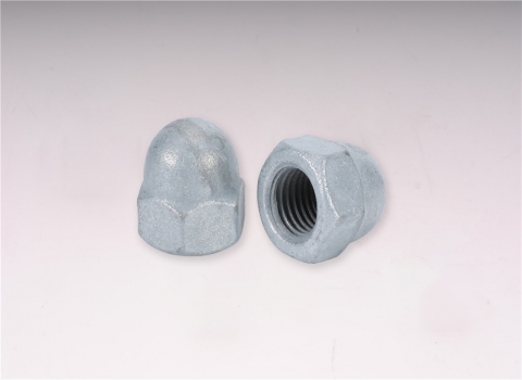 Mechanical galvanized cap nuts